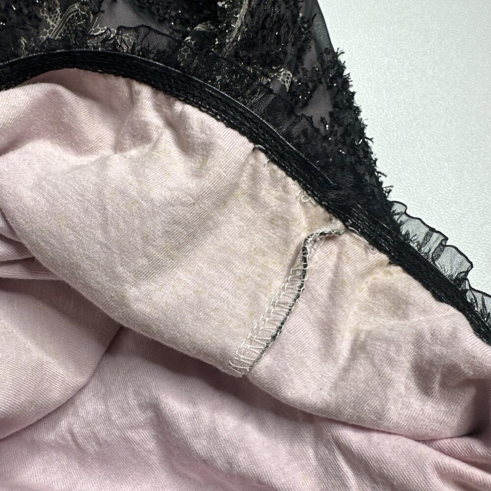 VTG Supermarket Women's Black Mesh Sheer Lace Camisole Top Cami Strappy Small - Picture 9 of 14